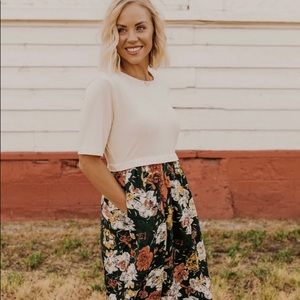 Roolee midi floral dress